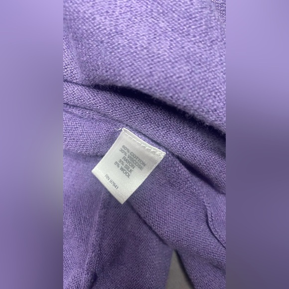 J. Jill Tunic Sweater Women's S Periwinkle Pullover Cott/Silk/Wool - Picture 5 of 5